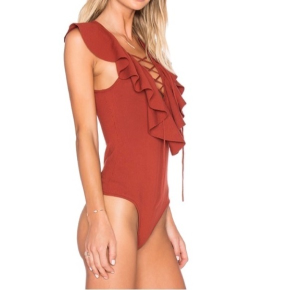 REVOLVE RONNY KOBO LUZ BODYSUIT In Auburn Small - Picture 4 of 11